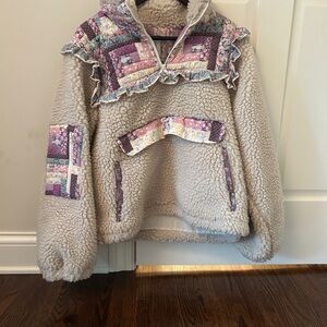 Sea New York Patchwork Fleece Pullover small